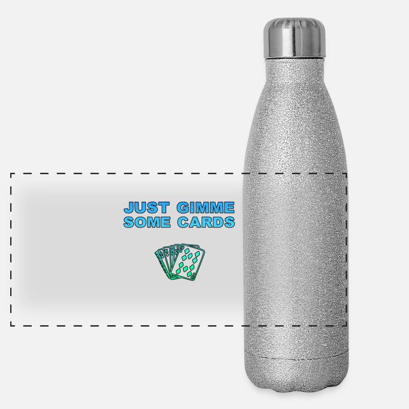 Poker Poker Poker Texas Holdem Card Game Panoramic Glitter Thermal Bottle 500 ml