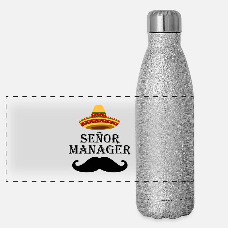 Senor Manager Señor Management Mexico Gourde isotherme panoramique pailletée 500 ml
