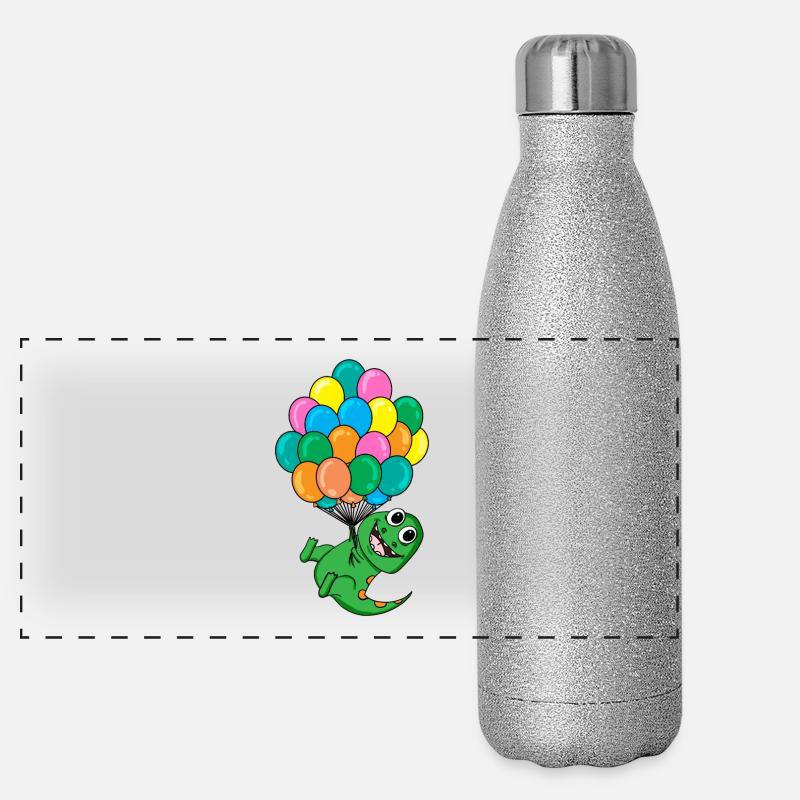 Ballon bébé dinosaure Gourde isotherme panoramique pailletée 500 ml
