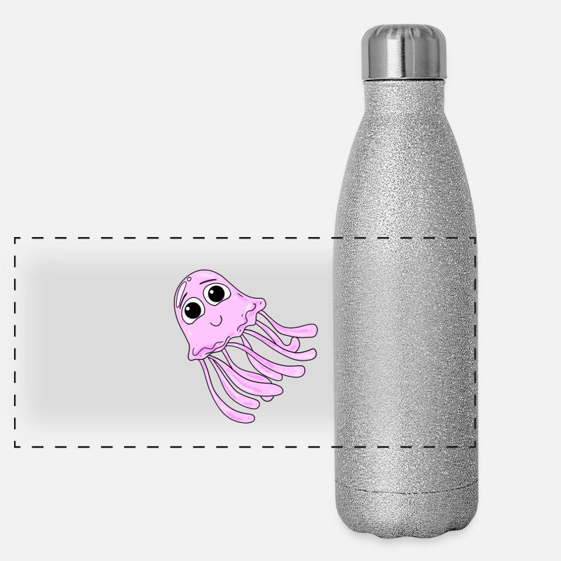 jellyfish Panoramic Glitter Thermal Bottle 500 ml