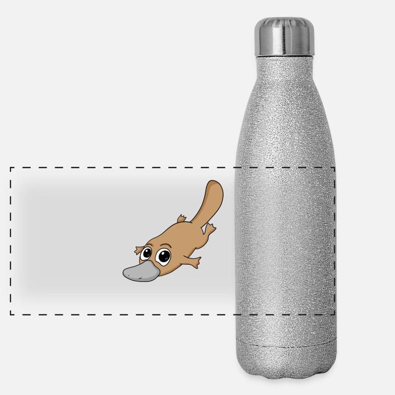 Schnabeltier Panorama Glitzer Isolierflasche 500 ml
