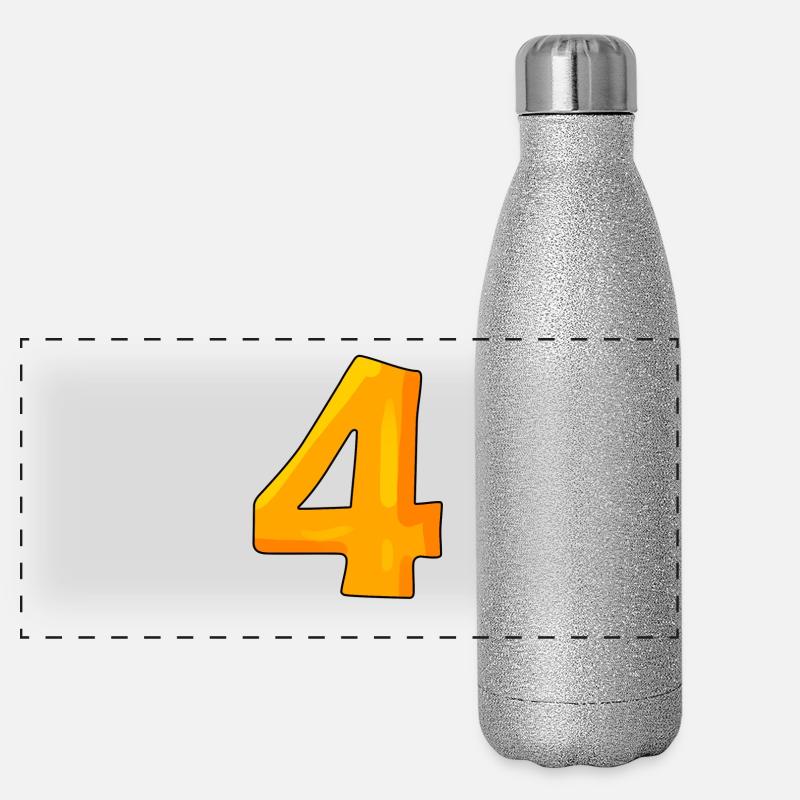 4 Panoramic Glitter Thermal Bottle 500 ml
