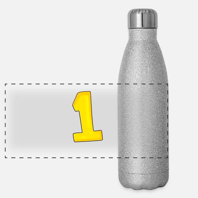 1 giallo Thermos in acciaio inossidabile glitterato