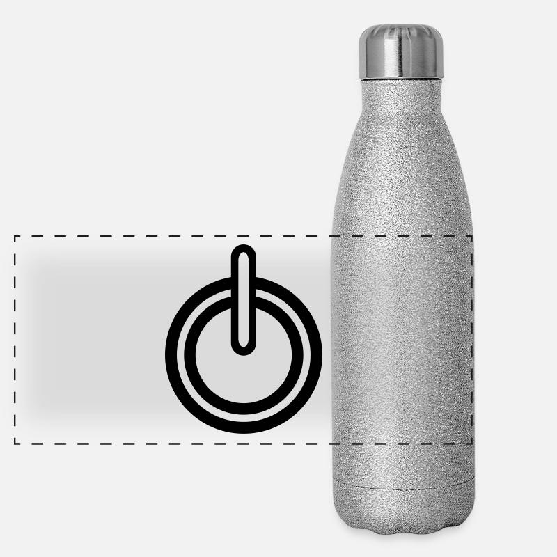 Power electricity icon Panoramic Glitter Thermal Bottle 500 ml