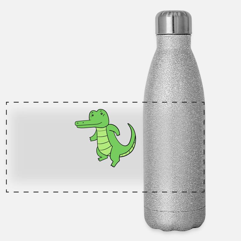 Crocodile Gourde isotherme panoramique pailletée 500 ml