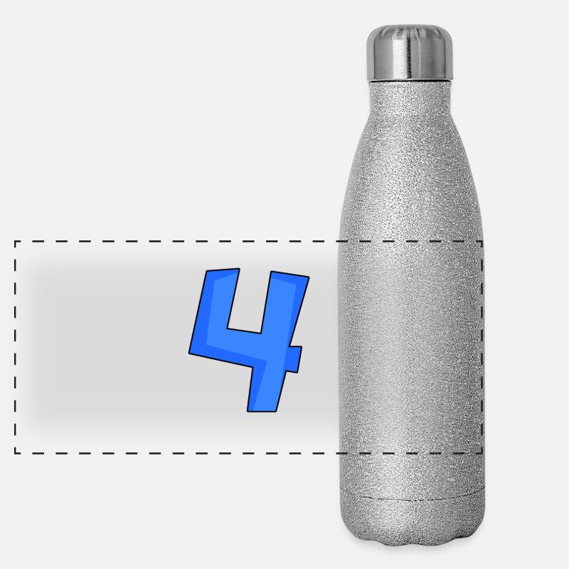 4 Panoramic Glitter Thermal Bottle 500 ml