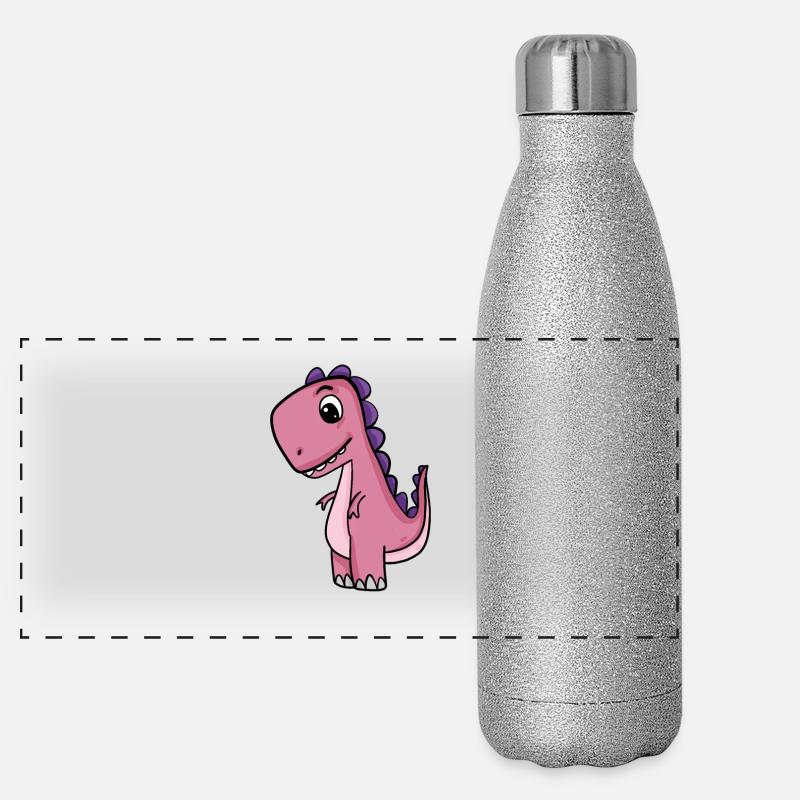 Dino Motif Gourde isotherme panoramique pailletée 500 ml