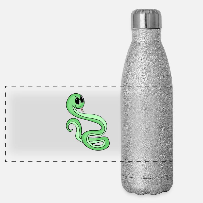 Schlange Panorama Glitzer Isolierflasche 500 ml