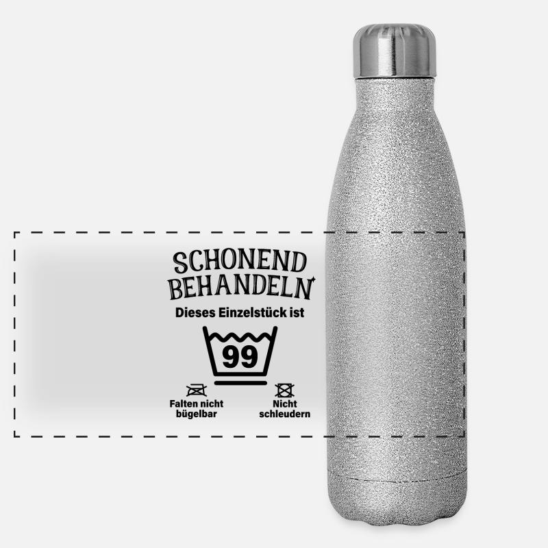 Schonend Behandeln 99. Geburtstag Einzelstück 99 Panorama Glitzer Isolierflasche 500 ml