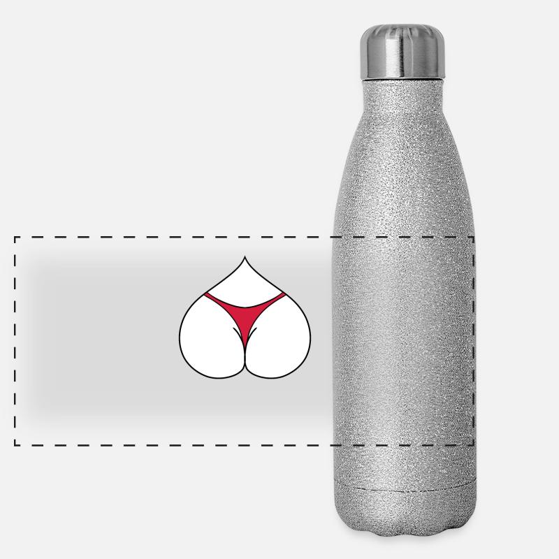 Ass Heart Panoramic Glitter Thermal Bottle 500 ml