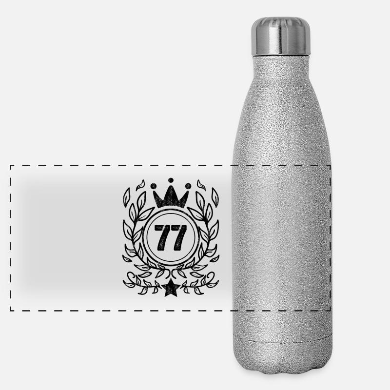 77 - Année de naissance Année de naissance 1977 Gourde isotherme panoramique pailletée 500 ml