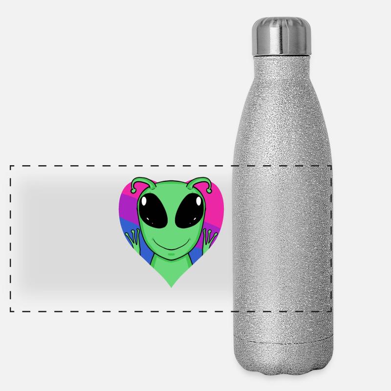 Bisexuell Außerirdisches Leben Geschenk Panorama Glitzer Isolierflasche 500 ml