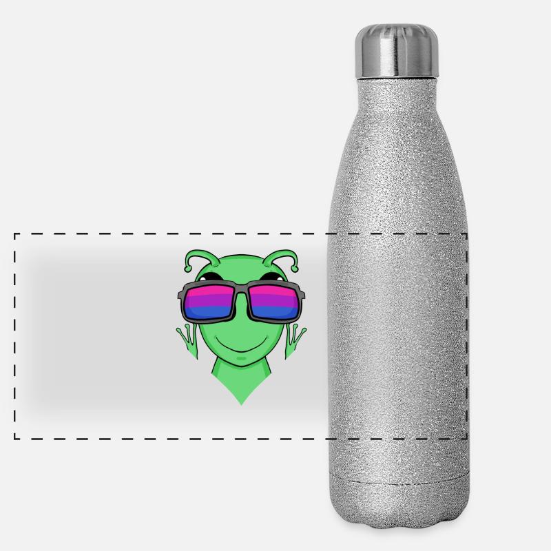 Bisexual Extraterrestrial Life Gift Panoramic Glitter Thermal Bottle 500 ml