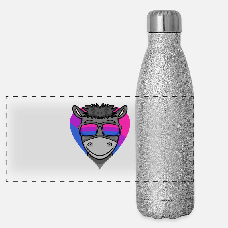 Cadeau d’âne bisexuel Gourde isotherme panoramique pailletée 500 ml