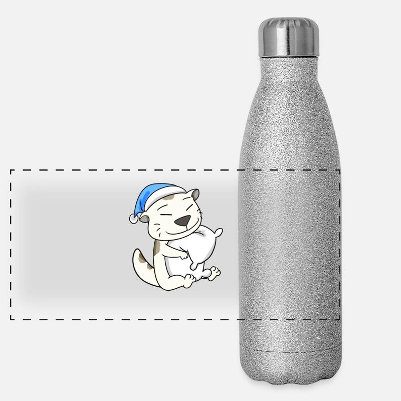 Katze Katzenrasse Devon Rex Panorama Glitzer Isolierflasche 500 ml