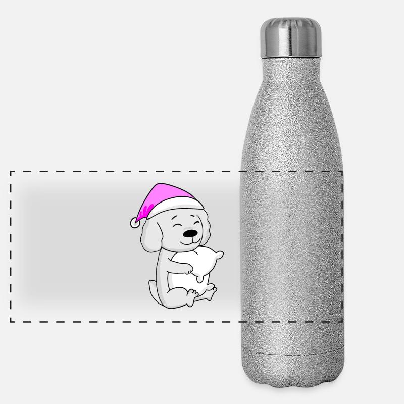 Hund Hunderasse Malteser Panorama Glitzer Isolierflasche 500 ml
