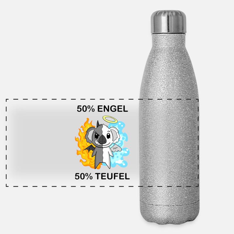 Koala - Engel und Teufel Panorama Glitzer Isolierflasche 500 ml