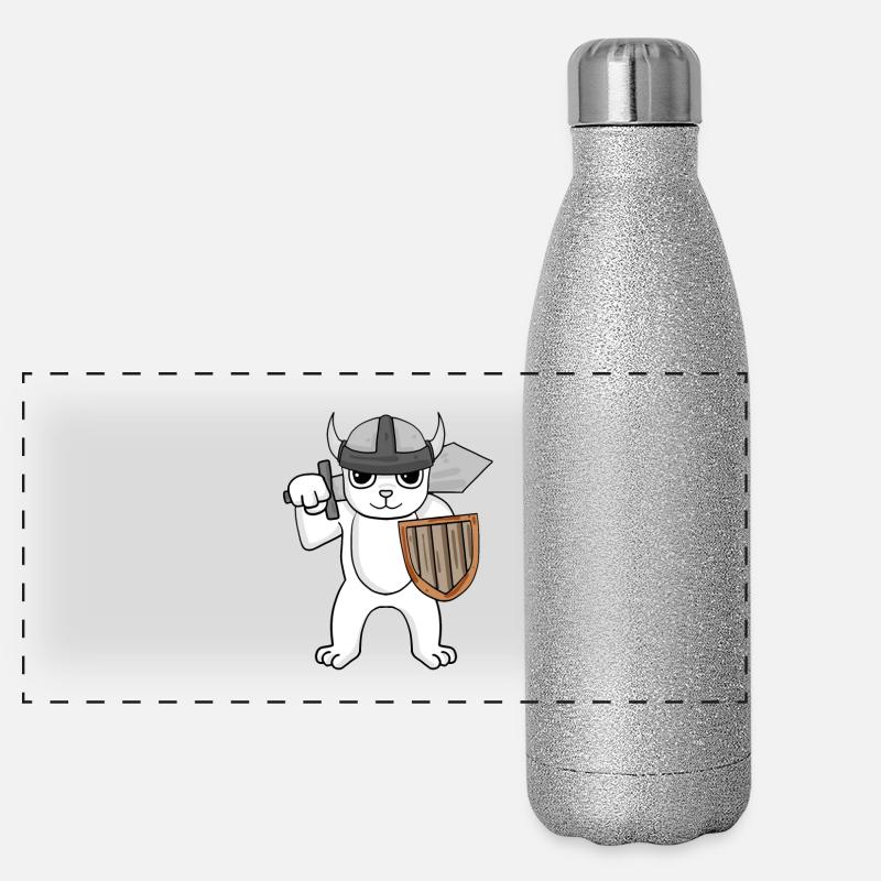 Wikinger Bär Panorama Glitzer Isolierflasche 500 ml