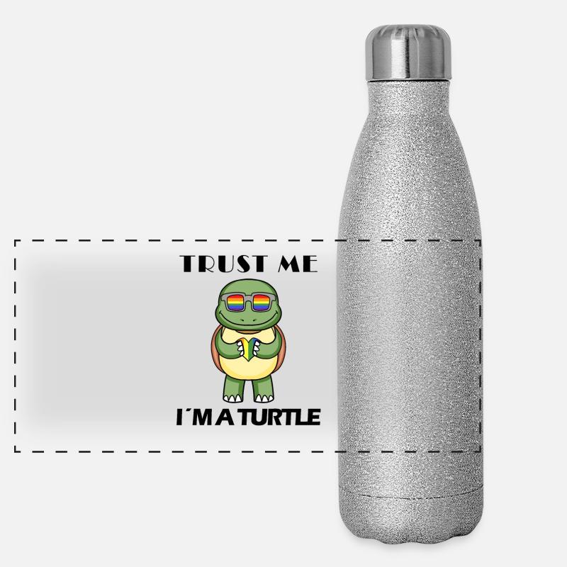 Schildkröte Panorama Glitzer Isolierflasche 500 ml