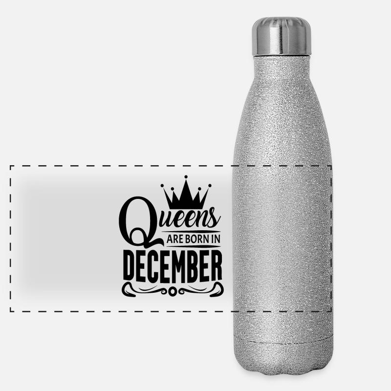 Mois de naissance Décembre Gourde isotherme panoramique pailletée 500 ml