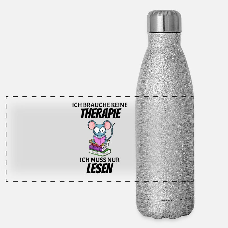 Lesen Buch Bücher Leser Geschenk Panorama Glitzer Isolierflasche 500 ml