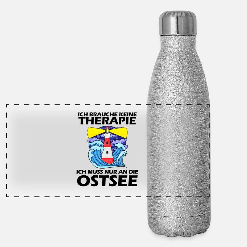 Ostsee Urlaub Panorama Glitzer Isolierflasche 500 ml