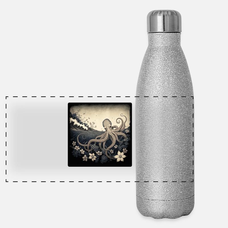 Octopus Panoramic Glitter Thermal Bottle 500 ml