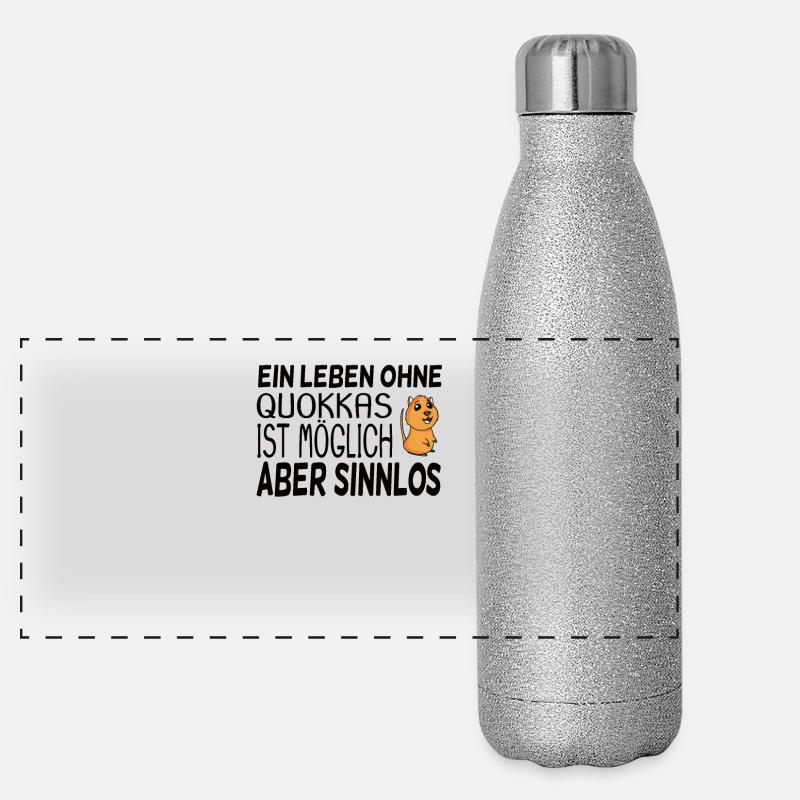 Quokka Panorama Glitzer Isolierflasche 500 ml