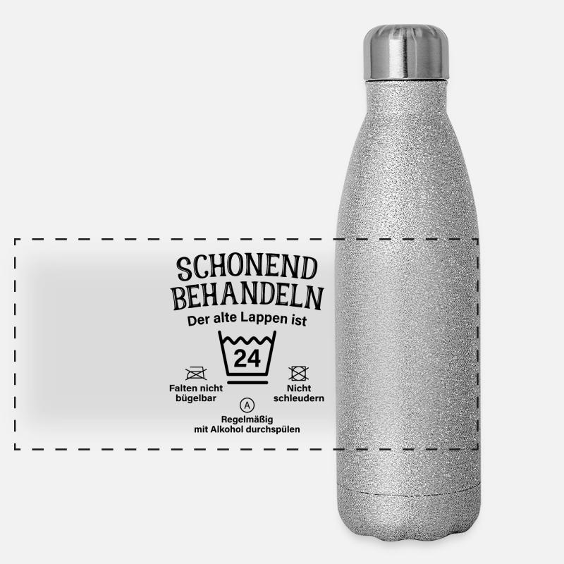 24. Geburtstag Schonend Behandeln Alte Lappen 24 Panorama Glitzer Isolierflasche 500 ml