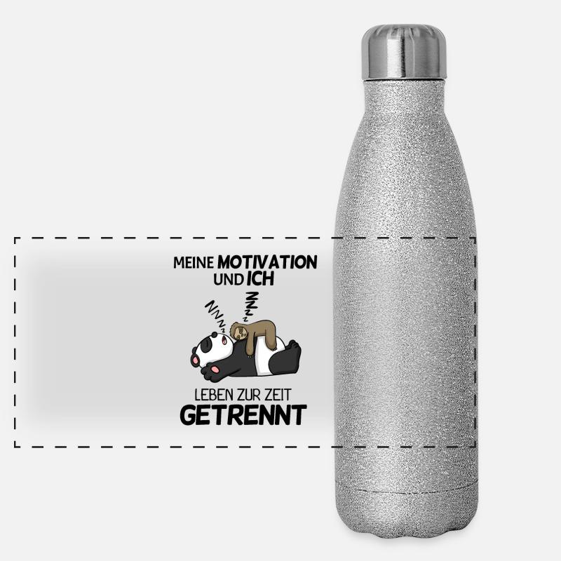 Motivation Spruch lustig Panorama Glitzer Isolierflasche 500 ml