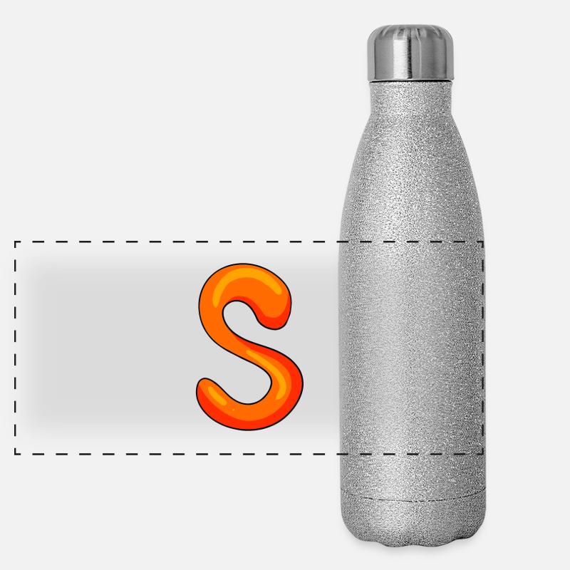 Buchstabe S Anfangsbuchstabe Panorama Glitzer Isolierflasche 500 ml