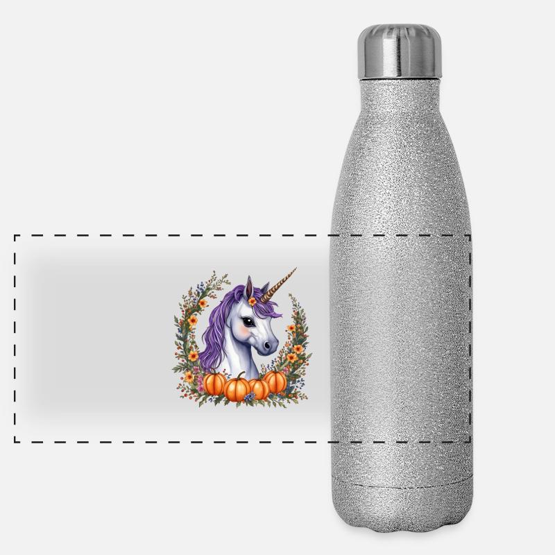 halloween pony Panoramic Glitter Thermal Bottle 500 ml