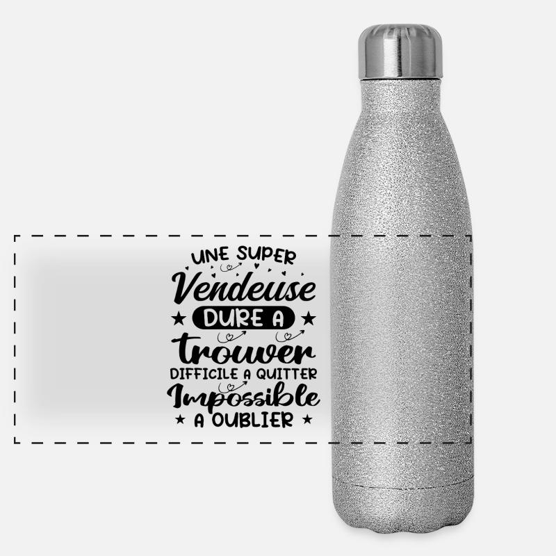 Une Super Vendeuse - Cadeau vendeuse Gourde isotherme panoramique pailletée 500 ml