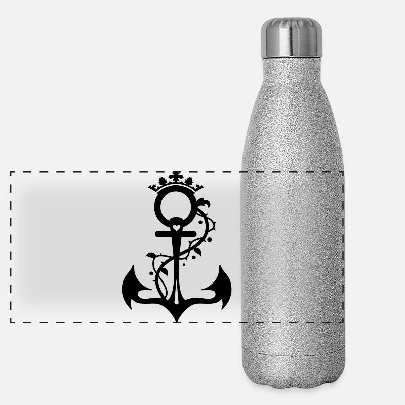 L'ancre - foi, l'espérance, l'amour Gourde isotherme panoramique pailletée 500 ml