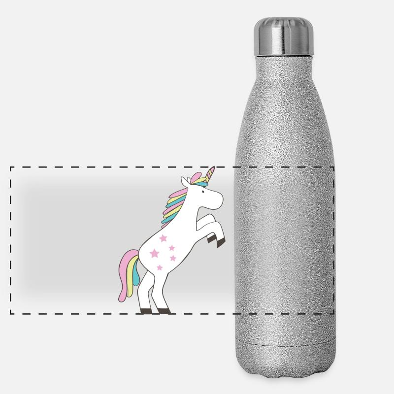 Einhorn Panorama Glitzer Isolierflasche 500 ml