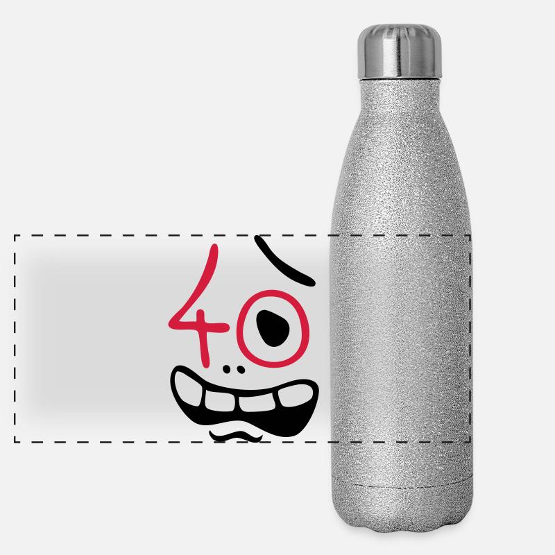 Uh oh, 40 ans! Gourde isotherme panoramique pailletée 500 ml