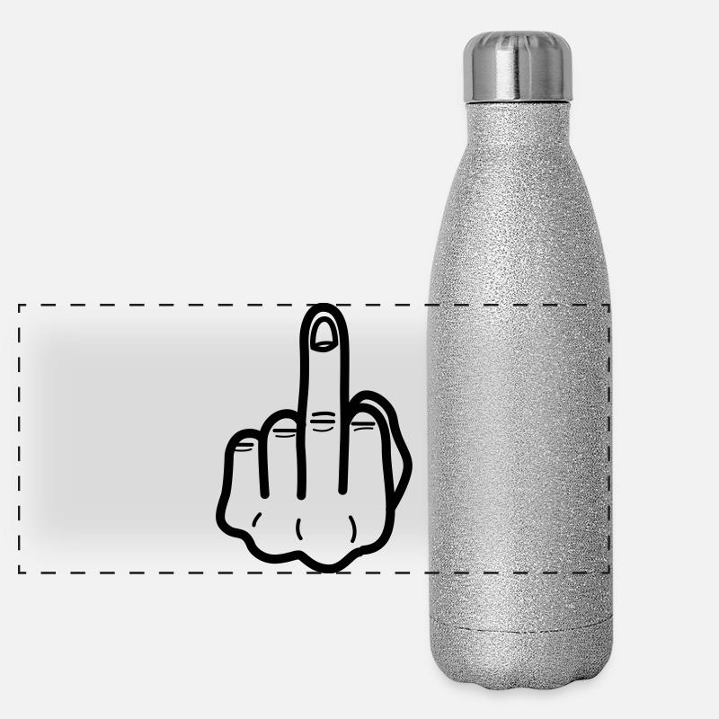 middlefinger Mittelfinger Panorama Glitzer Isolierflasche 500 ml