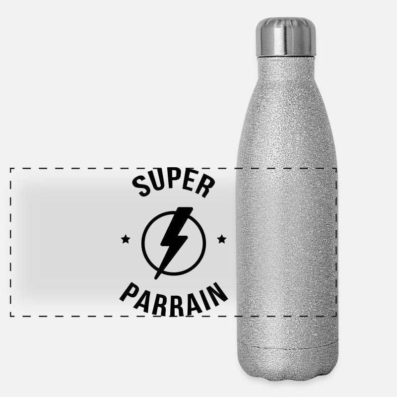 Parrain Oncle Tonton Bébé Naissance Famille Baby Panoramic Glitter Thermal Bottle 500 ml