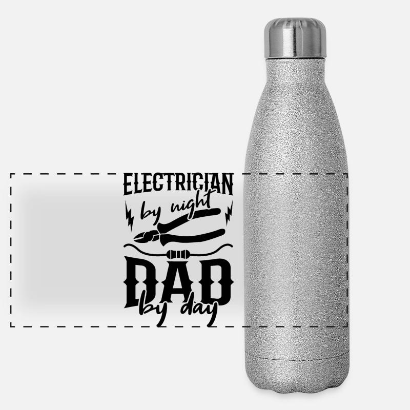 Electrician Dad Panoramic Glitter Thermal Bottle 500 ml