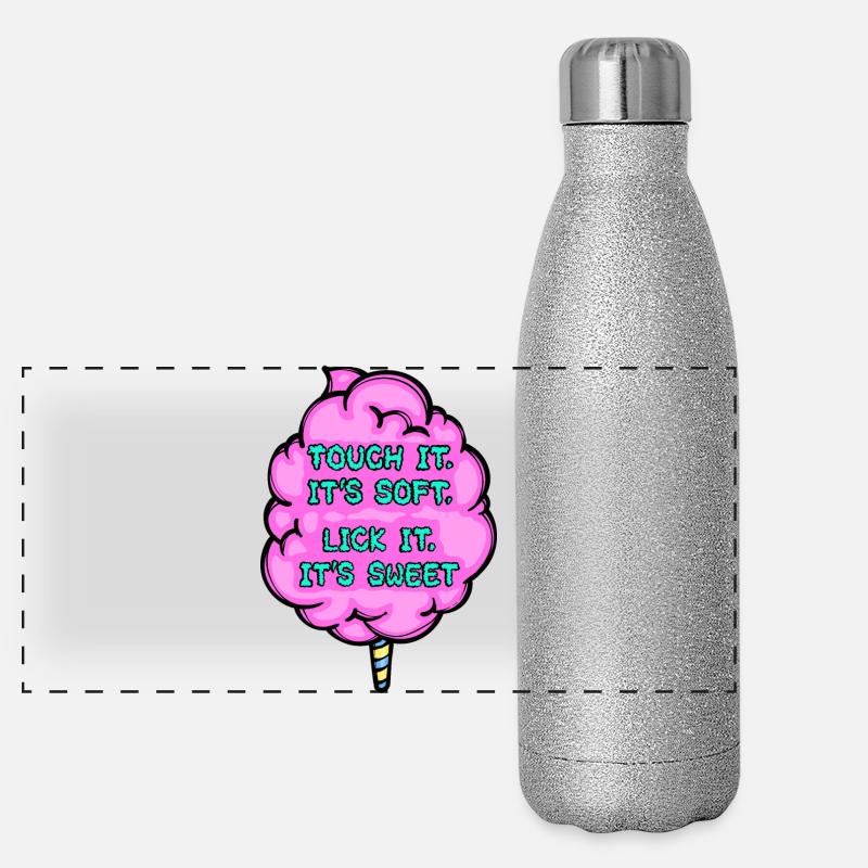 Dessert Confiseur Sucre Déclaration Bonbons Gourde isotherme panoramique pailletée 500 ml