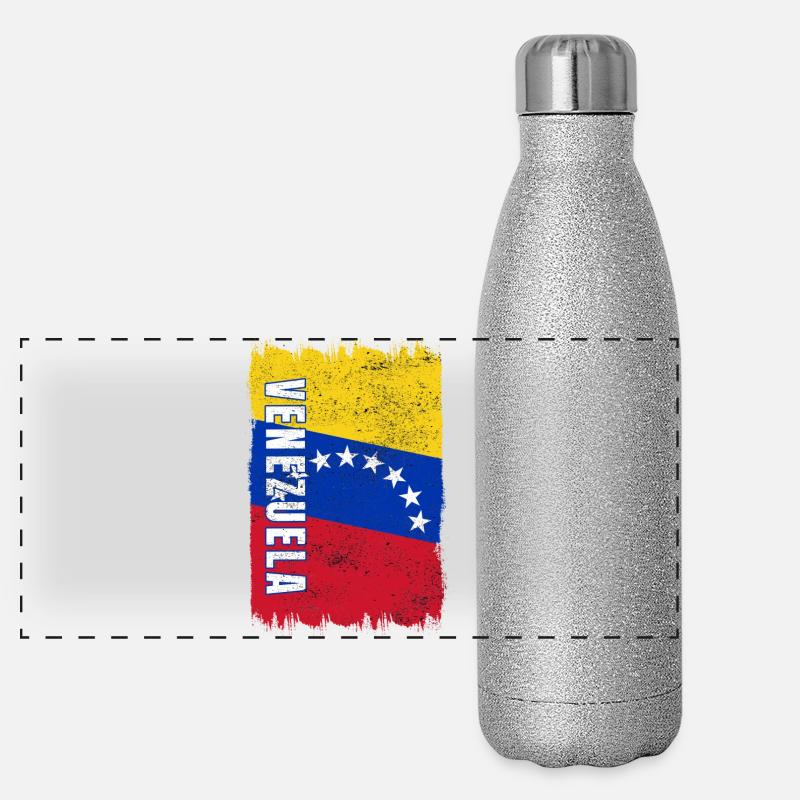 Drapeau du Venezuela Gourde isotherme panoramique pailletée 500 ml
