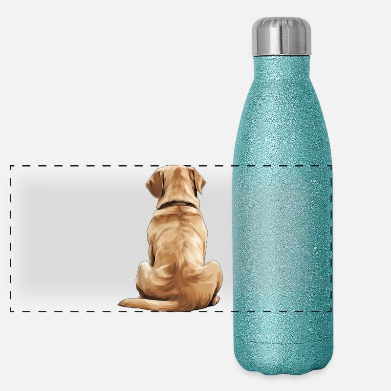 Labrador Retriever Panoramic Glitter Thermal Bottle 500 ml