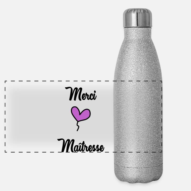 DANKE, HERRIN Panorama Glitzer Isolierflasche 500 ml