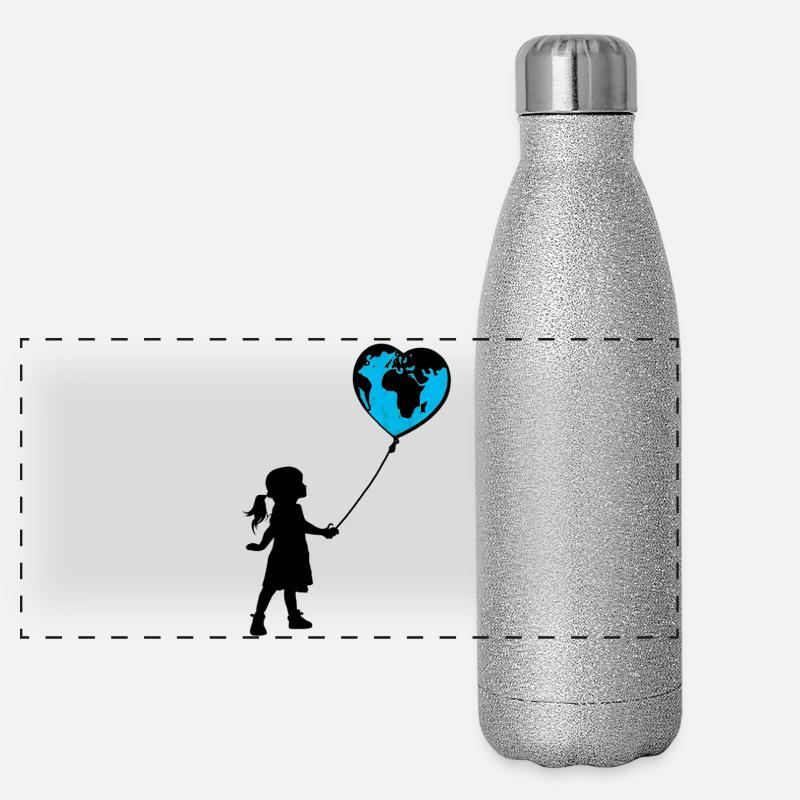 Planet Earth Panoramic Glitter Thermal Bottle 500 ml