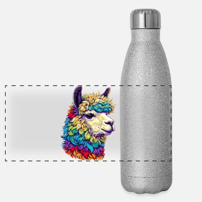 Alpaca Panoramic Glitter Thermal Bottle 500 ml