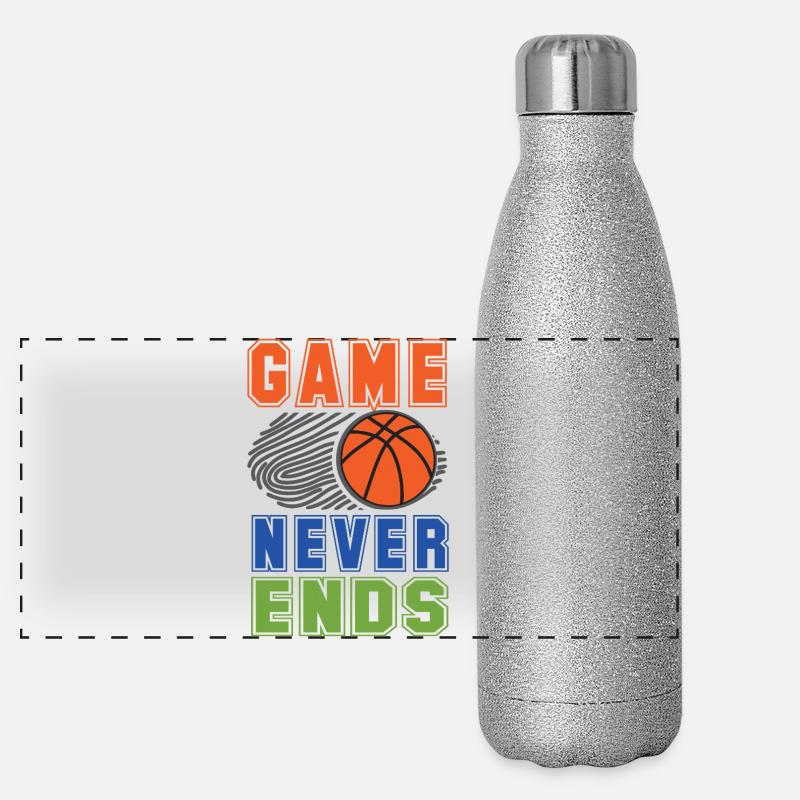 Basketball - Game Never Ends Panoramic Glitter Thermal Bottle 500 ml