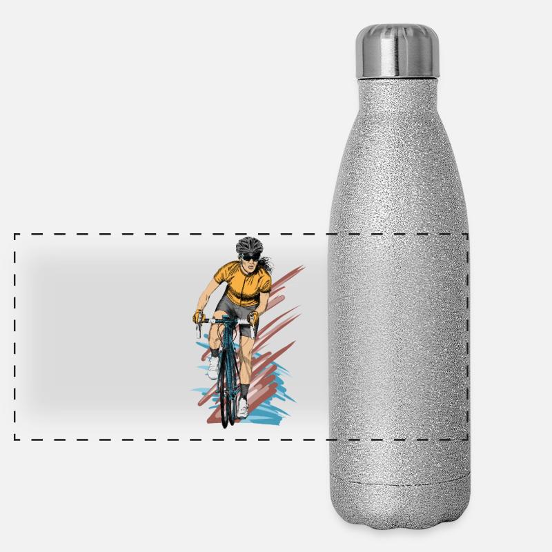 Cyclist Panoramic Glitter Thermal Bottle 500 ml