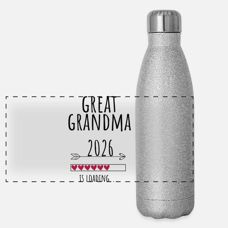 Arrière-grand-mère future 2026 Cadeau Grossesse Gourde isotherme panoramique pailletée 500 ml