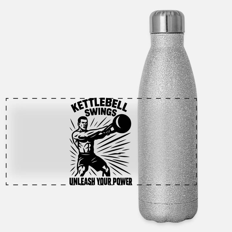 kettlebell workout Panorama Glitzer Isolierflasche 500 ml