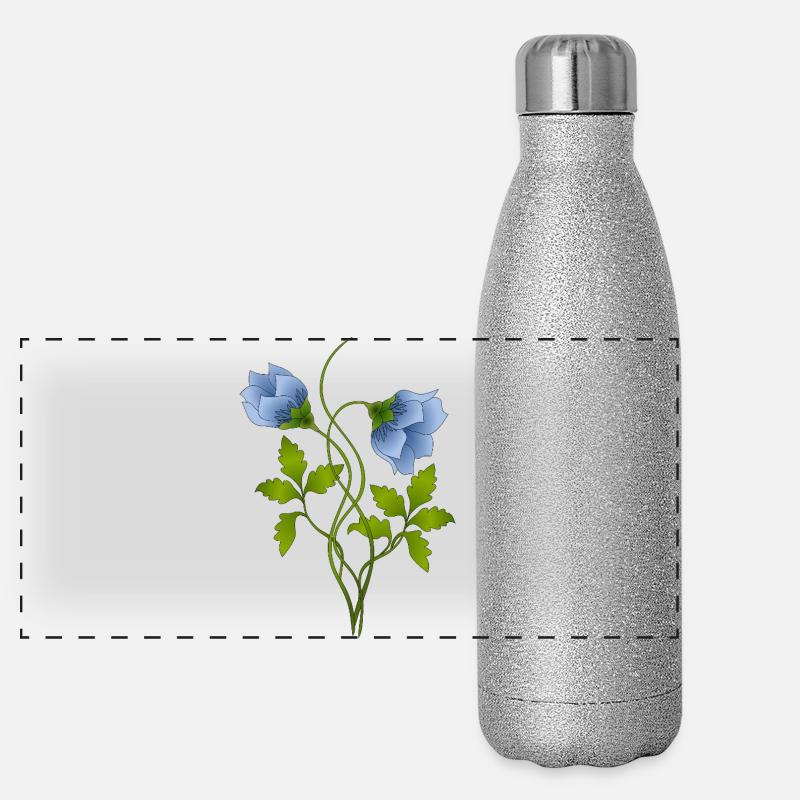 Fleur Gourde isotherme panoramique pailletée 500 ml